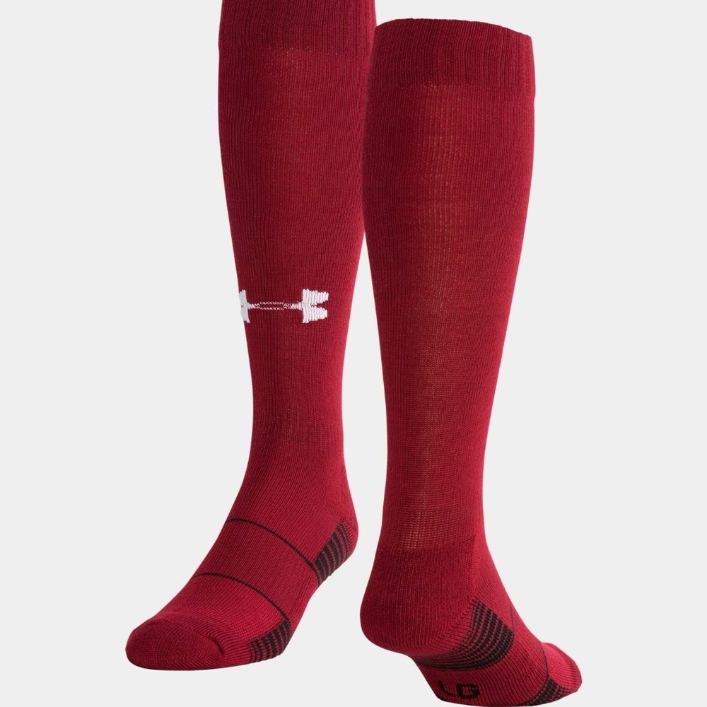 Men's Under Armour Team Over-The-Calf Socks Maroon